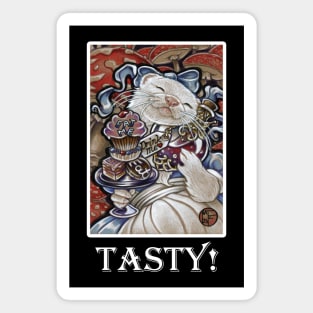 Alice Ferret - Tasty Quote - White Outlined Version Magnet